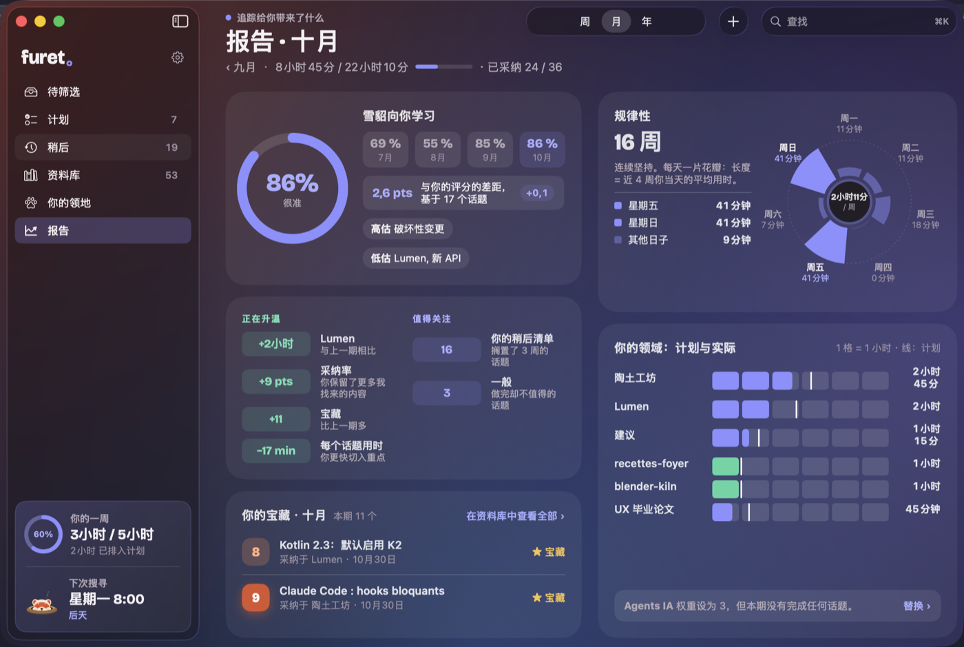 furet 中的月度报告